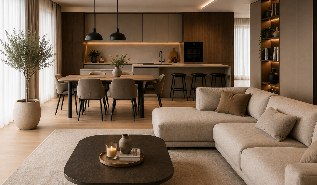 Arredare un open space: come creare continuit&agrave; tra cucina e soggiorno